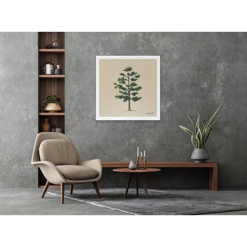Single Tree Print, White