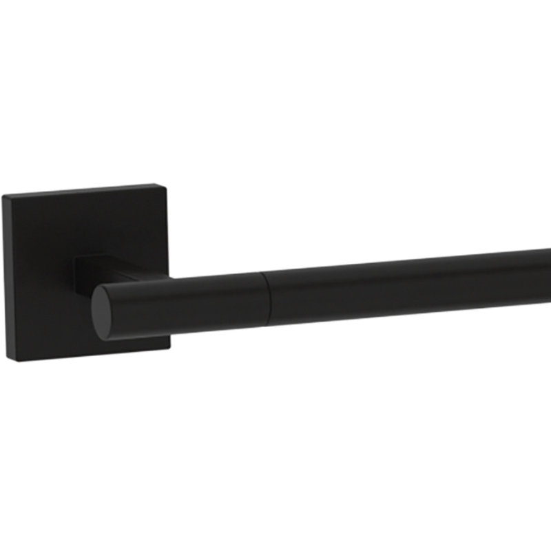 Nash 4-Piece Bath Hardware Set 18" Towel Bar w/ Extender Toilet Paper Holder Towel Holder Towel Hook, Matte Black
