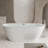 59" Acrylic Freestanding Bathtub Stand Alone Soaker Tub, Glossy White Acrylic, POP-UP Chrome Drain, Cupc Certified