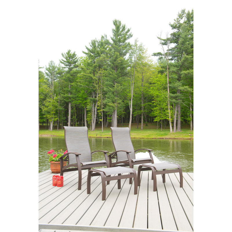 Chaise de patio Askar, Blanc 6D Sunbrella®, Kona, Kona texturé