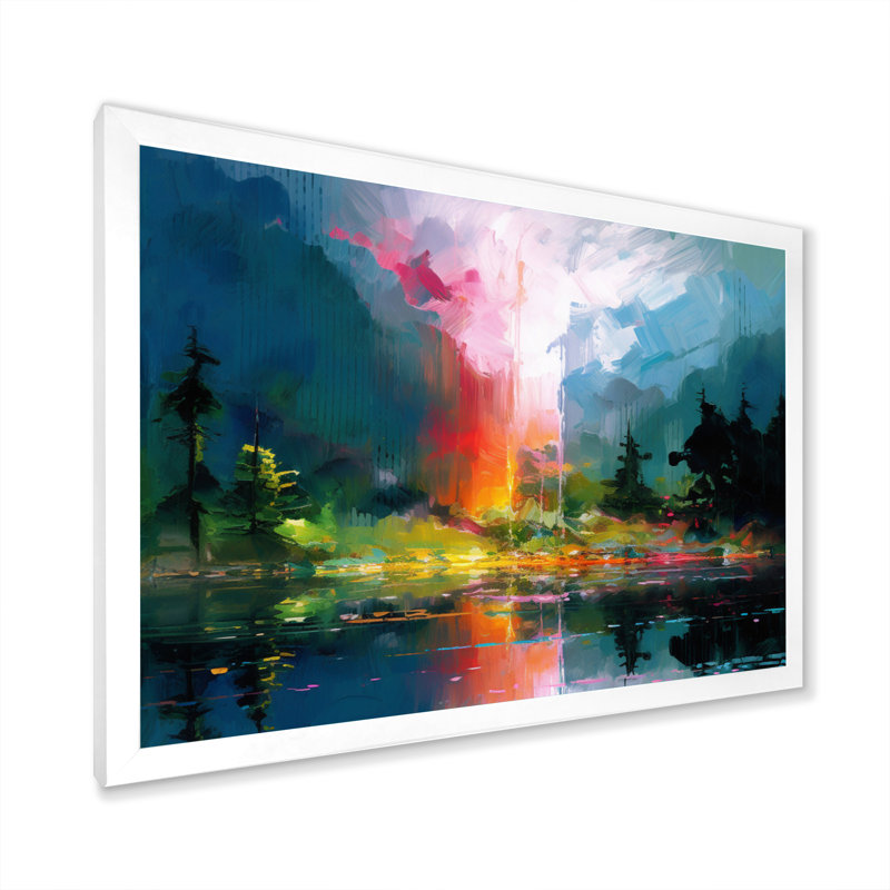 «Scenic Countryside I» sur toile, Cadre simple blanc, H 12 po x l 20 po x P 1 po