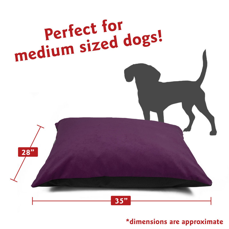 Coussin pour chien Villa Majestic, Moyen (l 35 po x P 28 po x H 4 po), Mauve