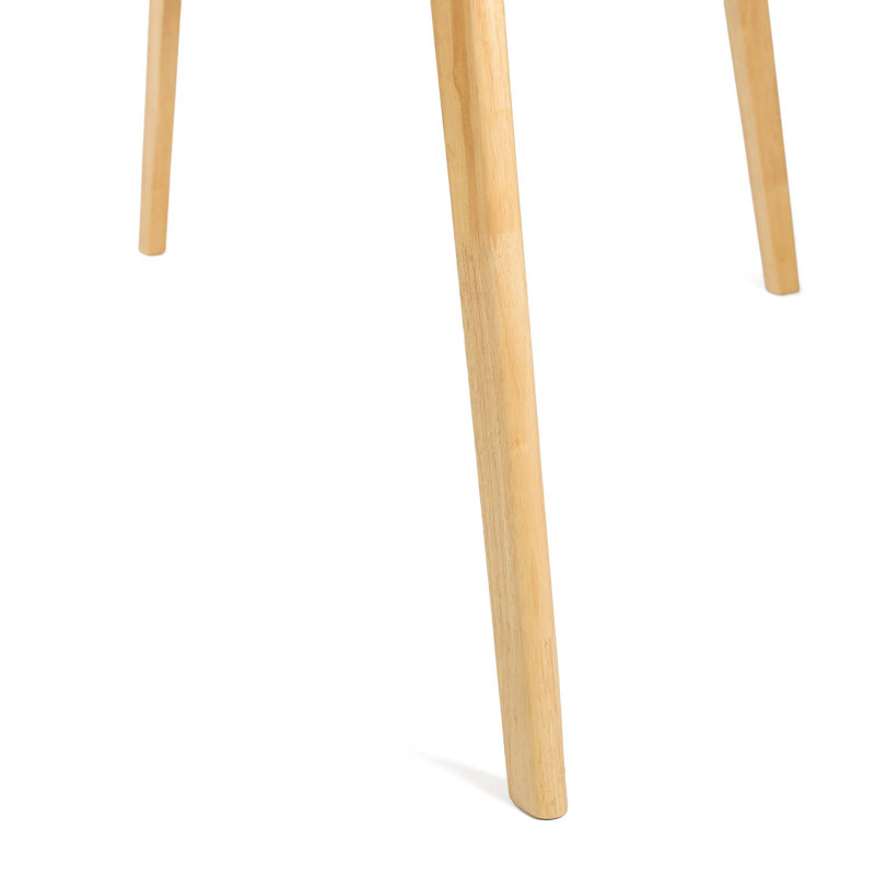 Ensemble de table de salle à manger 5 pièces avec une table à structure en bois massif et 4 chaises rembourrées en bois massif pour la salle à manger