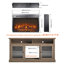 Foyer électrique encastrable 26 po, radiateur ultra-mince avec ensemble de bûches et flamme réaliste, télécommande avec minuterie, protection contre la surchauffe