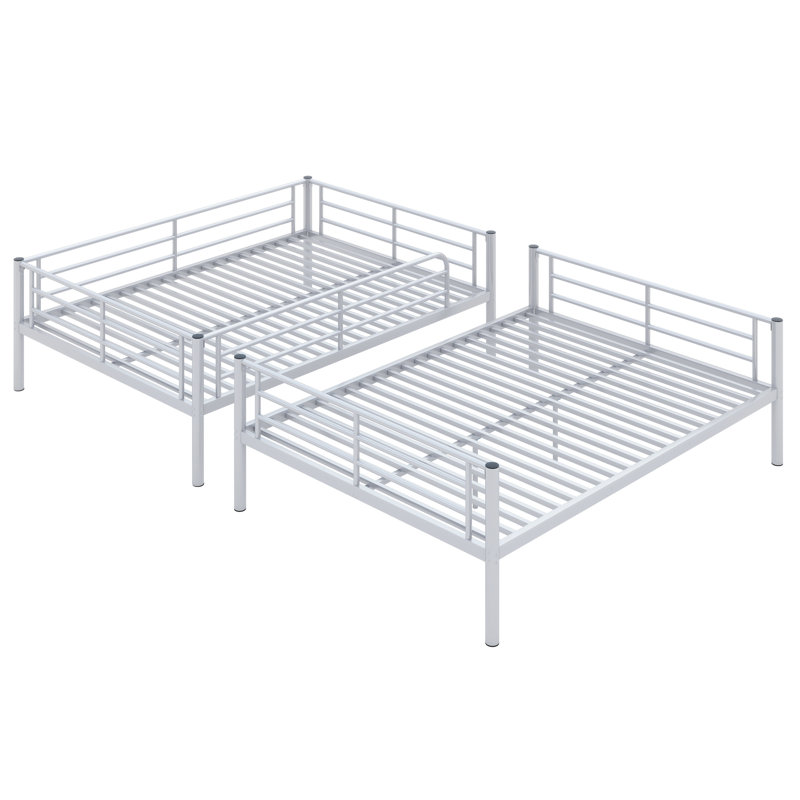 Splendora Kids Full Over Full Bunk Bed, Silver