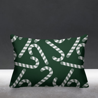 Striped Outdoor Reversible Throw Pillow