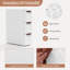 3-Drawer Rolling Organizer Unit Narrow Storage Cabinet with Built-In Wheels for Small Space