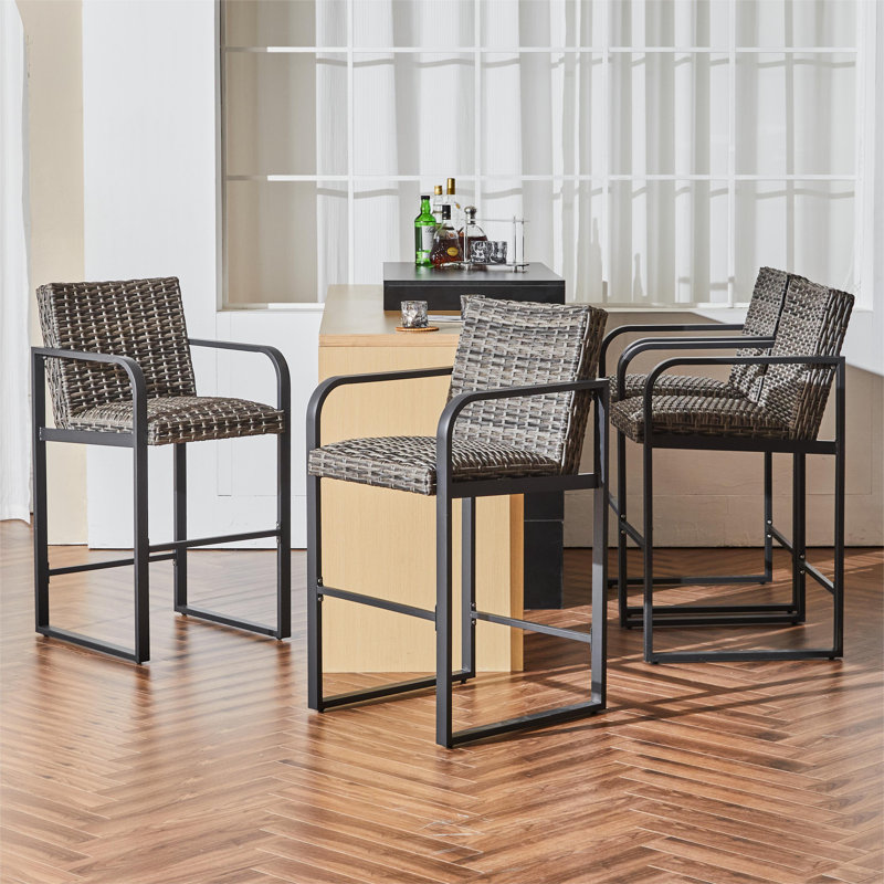 Tabouret de bar en PE, Gris