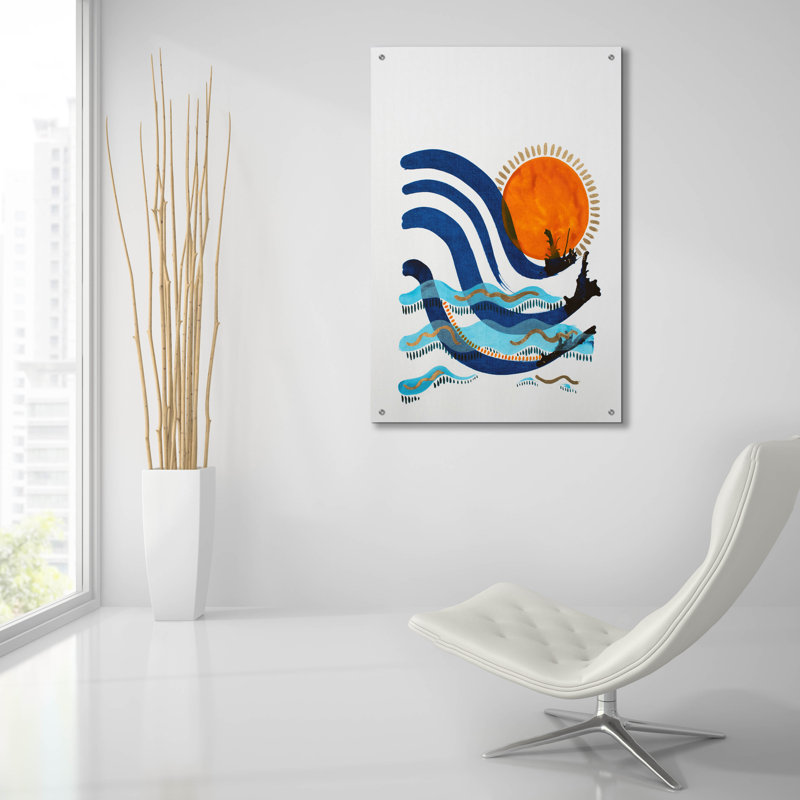  «What A Way To Spend The Day» par Katie Gianni, art mural en verre acrylique, 24 po x 36 po, H 36 po x l 24 po