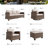 9 - Person Outdoor Wicker Patio Conversation Furniture Set with Swivel Chairs-102528675-100537950