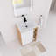 Meuble-lavabo autoportant de 24 po avec lavabo en céramique et porte à fermeture en douceur