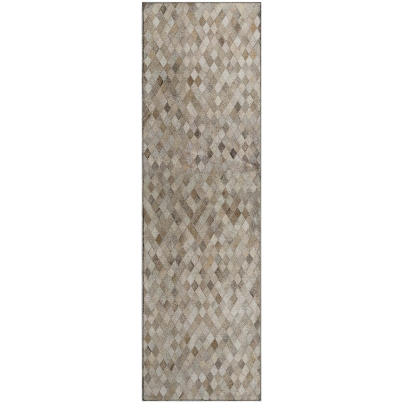Premium Machine Washable Lewes AMF101 Gray Rug, Runner 2'3" x 7'6"