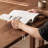 Simple And Stable Walnut Large-panel Desk-246177868