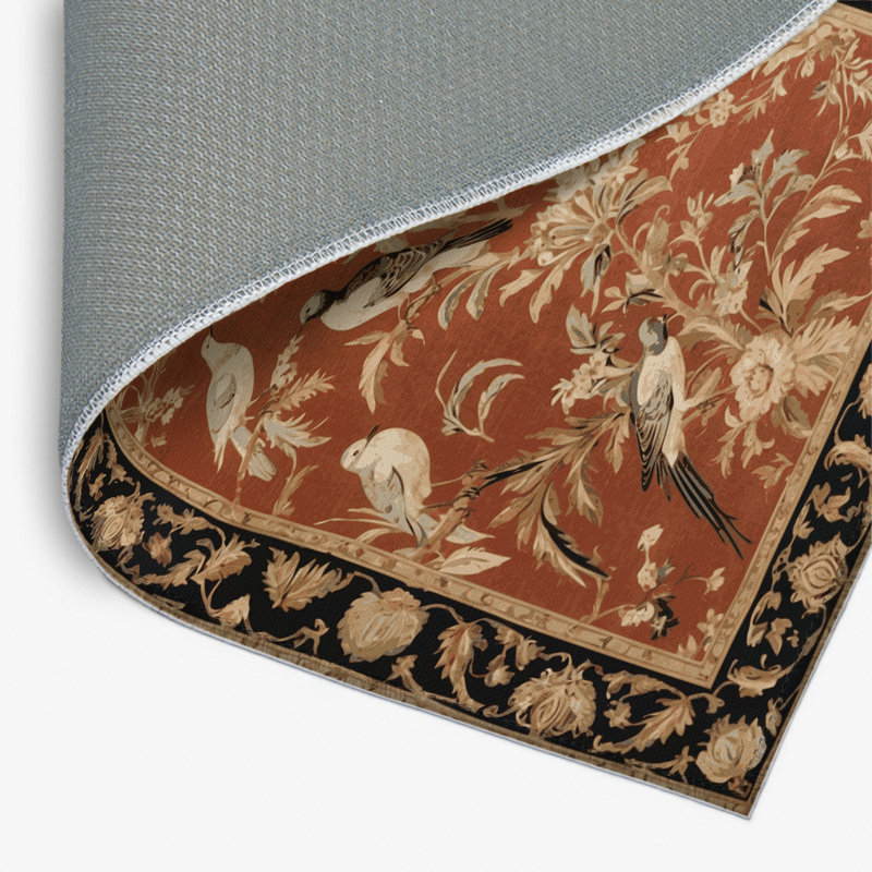 French Brown Indoor and Outdoor Area Rug, Rectangle 8' x 10'