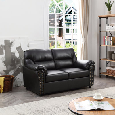 Causeuse chic et rembourrée noire pour la vie moderne