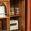 Vitrine en acier inoxydable de style antique