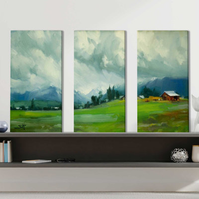 " Wallowa Valley " 3 - Pieces Painting Print