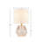 Estes Elegant Pink Geometric Glass Table Lamp with White Shade