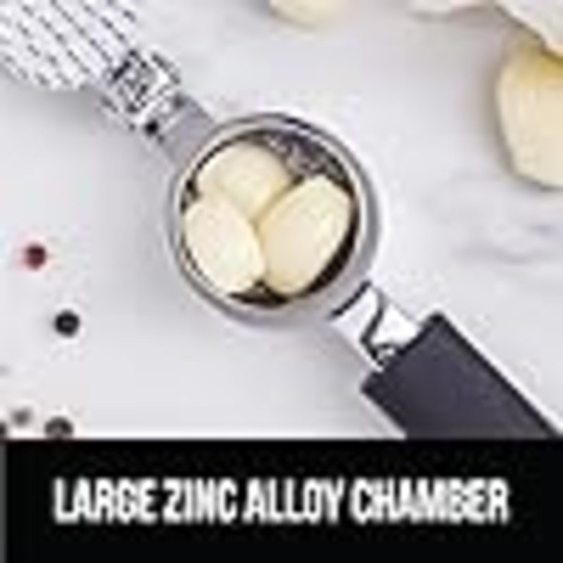 Ensemble de presse-ail et éplucheuse à ail, outil de hachoir robuste, hache et hache facile, gingembre, noix, graines, grande poignée ergonomique, éplucheur inclus pour peler les clous de girofle, gadgets de cuisine, noir