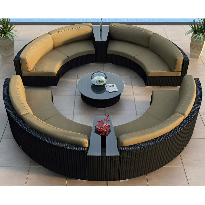 Urbana Outdoor 7 - Piece Conversation Set, Canvas Heather Beige Sunbrella® Canvas