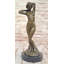 Statue bronze femme nue - élégante silhouette féminine sur base de marbre