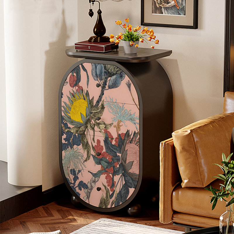 Commode décorative à motif abstrait d'art moderne