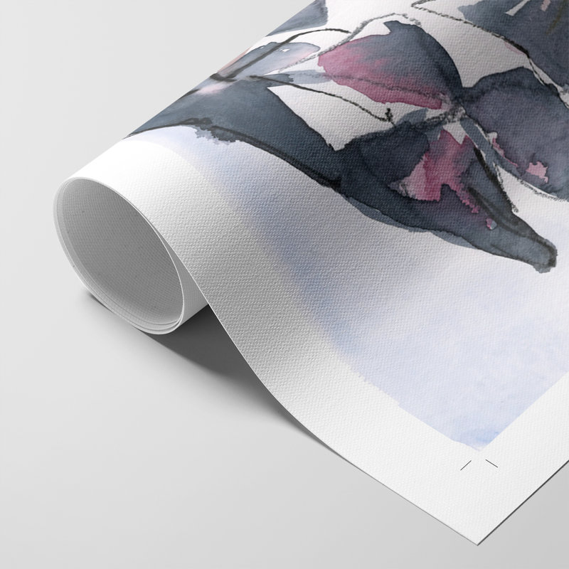 Oxalis dans un vase II - Impression sur toile seulement - NON-CADRE, H 60 po x l 40 po