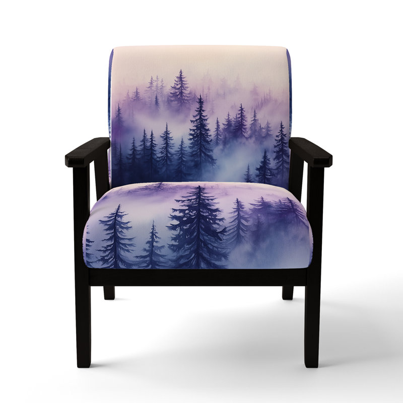 Chaise d'appoint Forest - fauteuil Misty, Black Square Arms