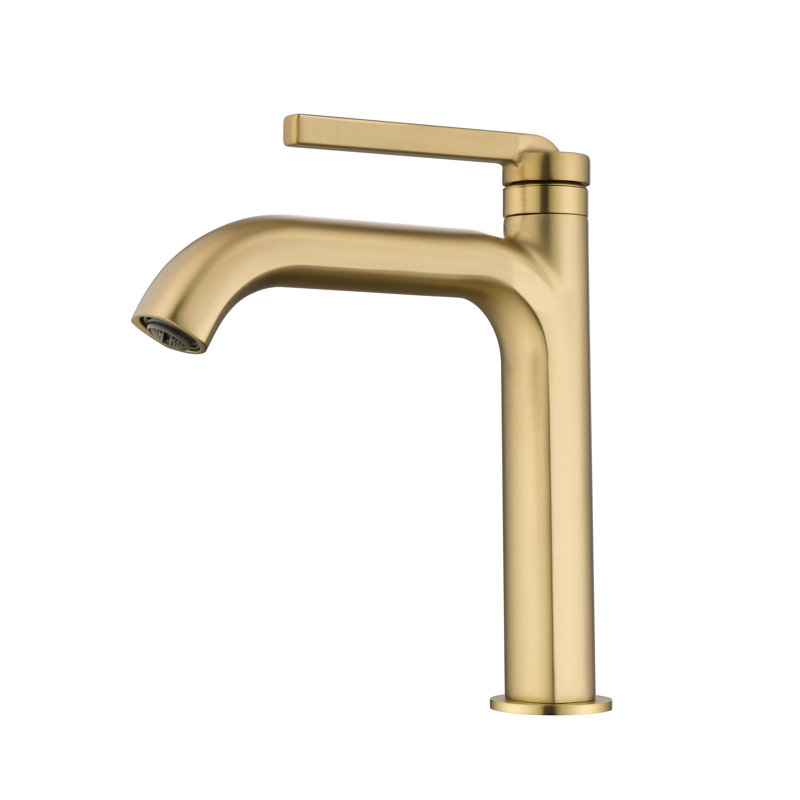 Single-Hole Single-handle Bathroom Faucet, Brushed Gold