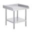 Table de travail en acier inoxydable, table de travail de préparation des aliments 24 x 24 x 26 pouces, table de travail robuste à 3 côtés avec dosseret, table de travail en métal à hauteur réglable pour hôtel de restaurant