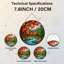 7.8"H Autumn Landscape Stained Glass Window Panel-604035677