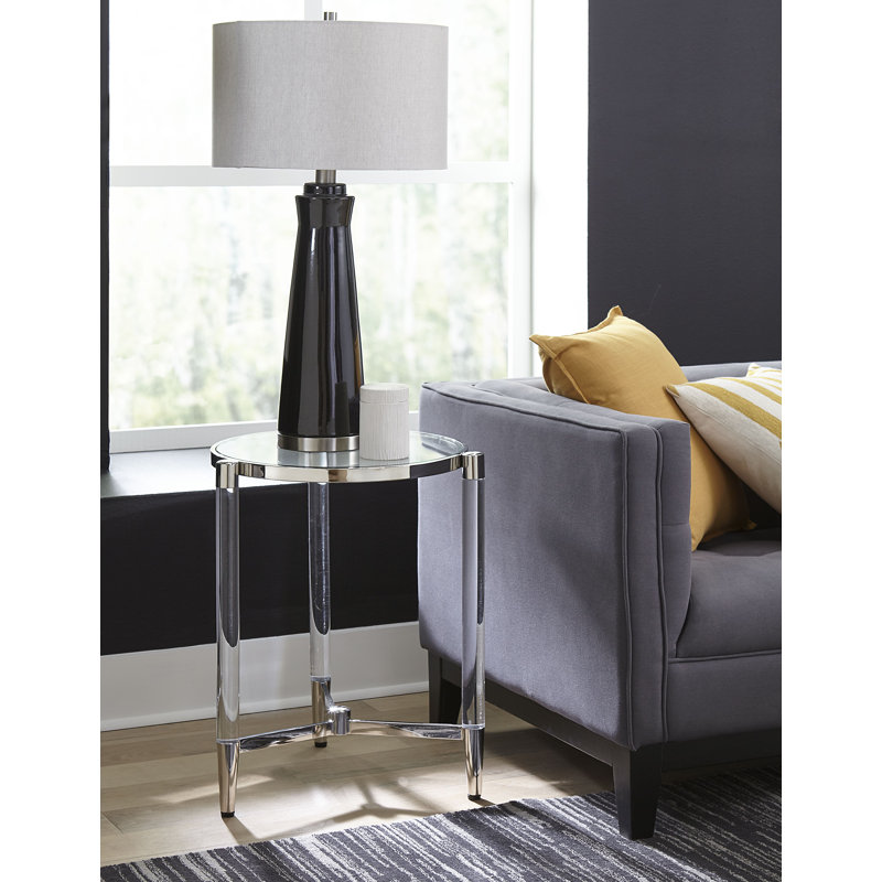 Glass Top End Table