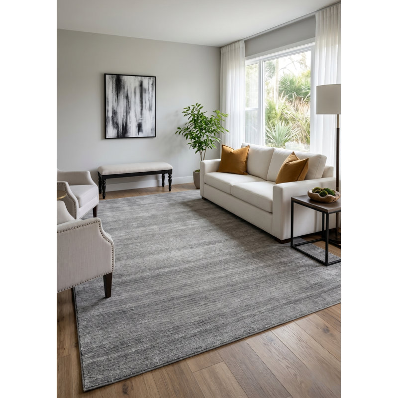 Tapis intérieur / extérieur rectangulaire argenté ivoire Azman, Rectangle 12 pi x 15 pi