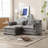 Luxurious Oversized Double Sofa with Chenille Fabric and Removable Armrests-1268184557