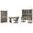 4 Pieces: Desk, Chair, Bookcase, Credenza