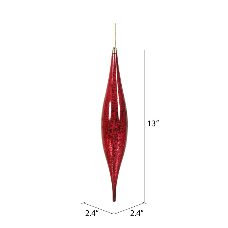 Ornement de Noël 13 "Mercury Rain Drop, Vin