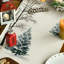 Chemin de table camion de Noël Waterclor Snow Tree