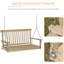 Zareen Outdoor Wooden Swing Bench 2-Seater Porch Swing Chair Natural