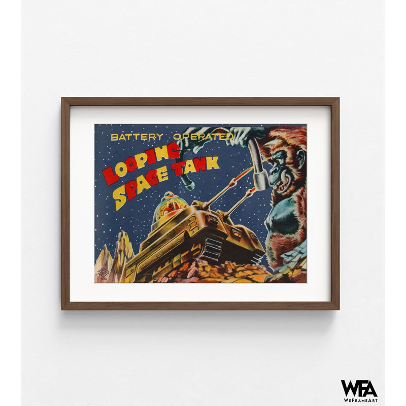 Affiche rétro de jeu de gorille, impression de réservoir rétro, décor de chambre militaire rétro, idée de cadeau de science-fiction, idée de cadeau de petit ami