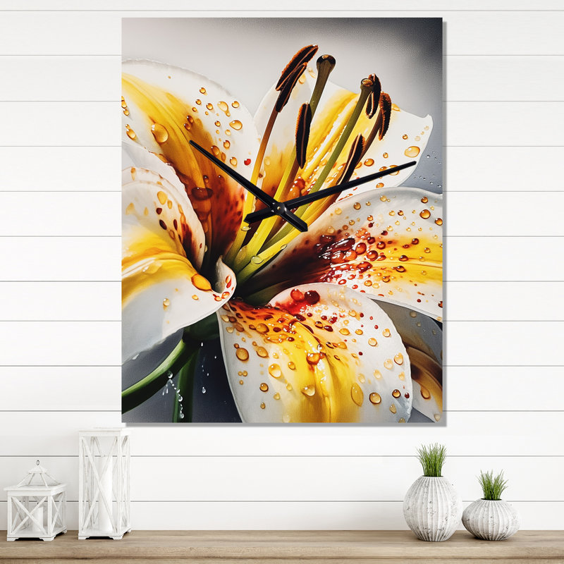 Lily Serenade - Horloge murale, H 32 po x l 16 po x P 1 po