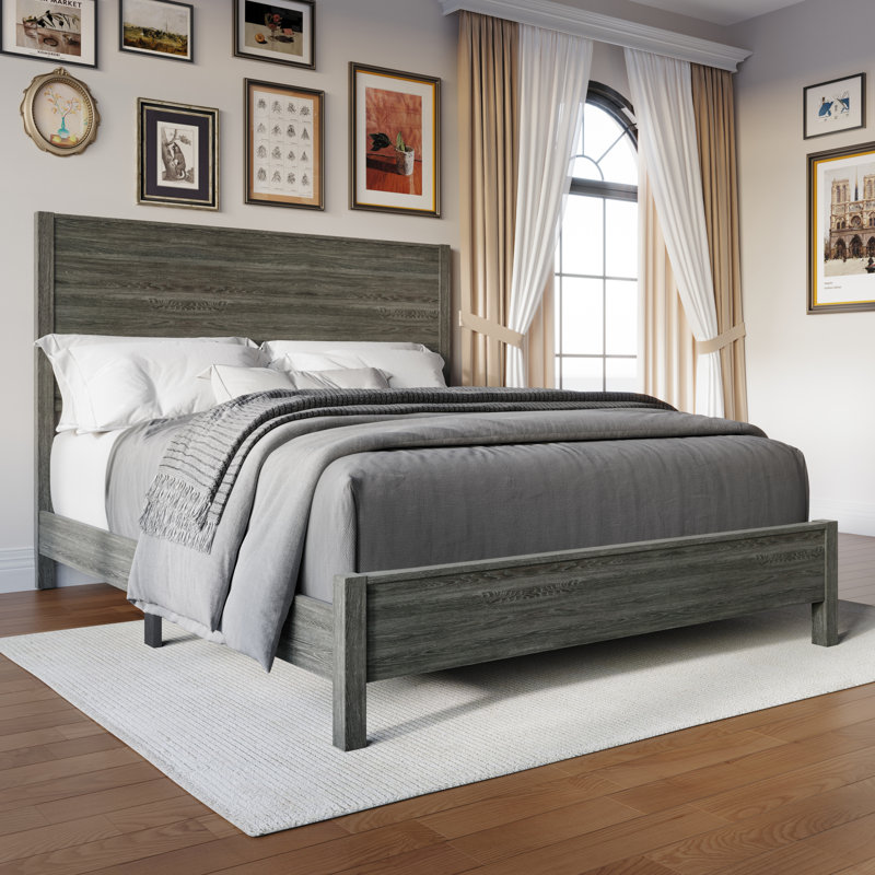 Lit standard Ihor, Double, Gris foncé