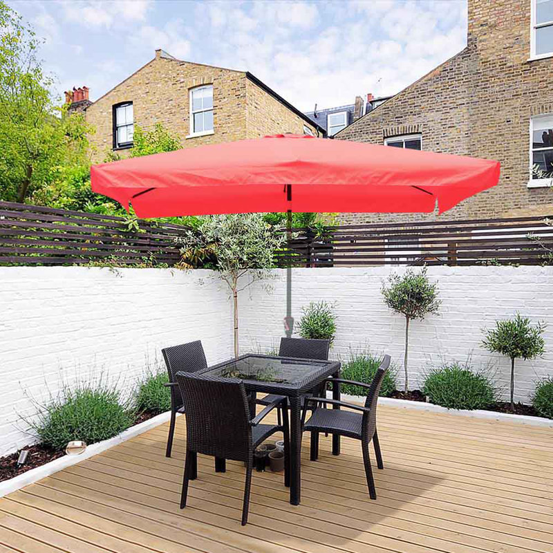Auvent de remplacement pour parasol de marché 10 pi x 6,5 pi Lanita, Rose
