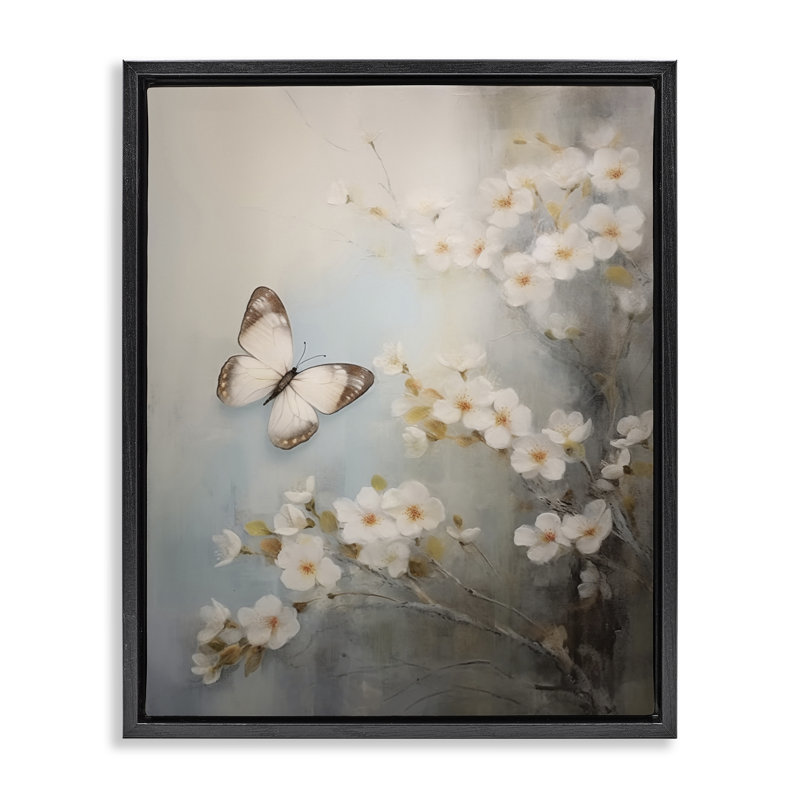  «Spring Spring» par Arlington Prints, Cadre flottant noir de jais, H 21 po x l 17 po