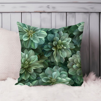 Botanical Succulents Pattern I Modern Throw Pillow Cover