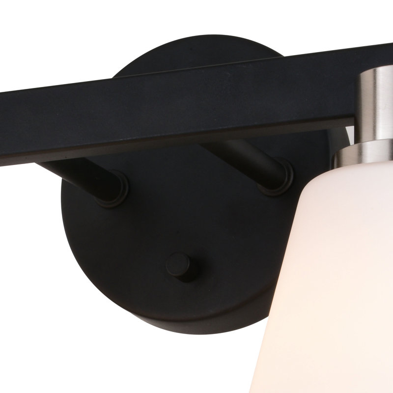 Luminaire de salle de bain à intensité variable noir mat / nickel satiné, 2