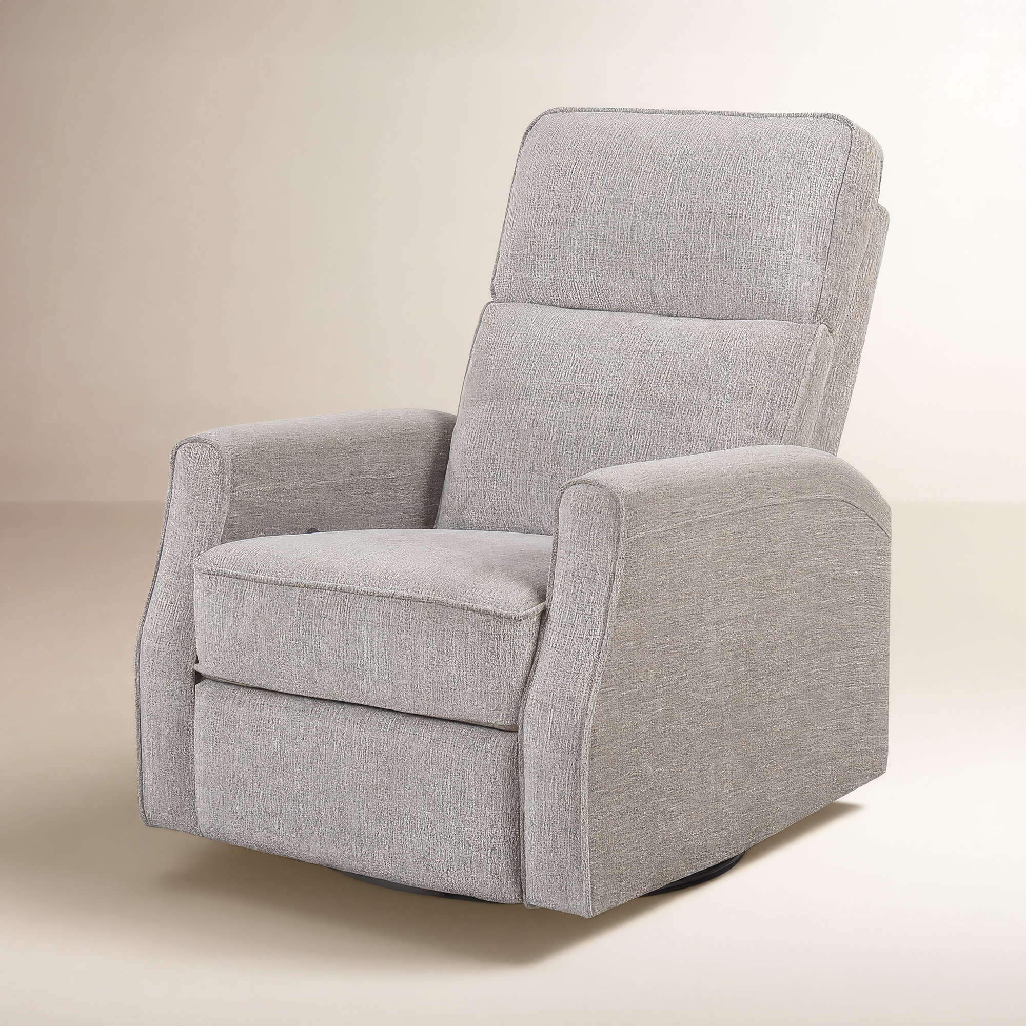 Pomeline Upholstered Swivel Recliner, Wheat Polyester