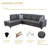 Bawan Faux Leather L-Shaped Sectional-2029014204-2029014198
