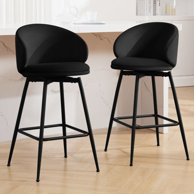 Swivel Upholstered Counter Height Bar Stools