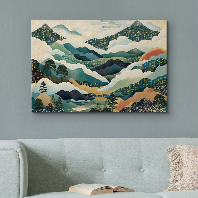 Impression sur toile Layered Forest Mountains, H 12 po x l 18 po, Wrapped Canvas, Ne s’applique pas