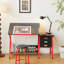 Table à dessin rouge avec tabouret